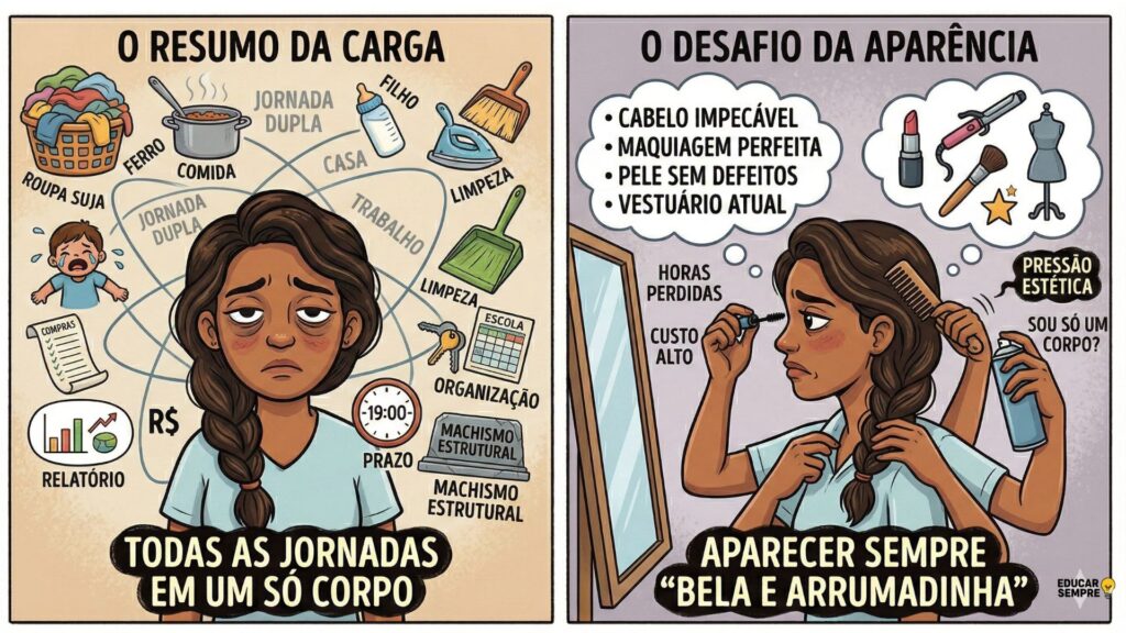 "O Resumo da CARGA da mulher na sociedade contemporânea" 