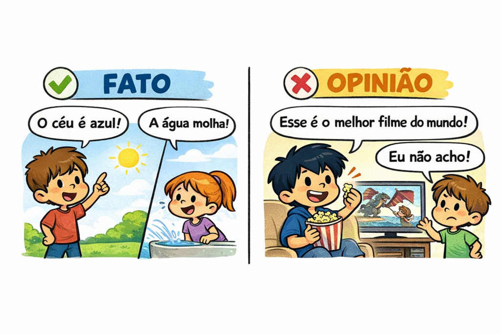 Educar sempre. Charge didática, fato e opinião 2